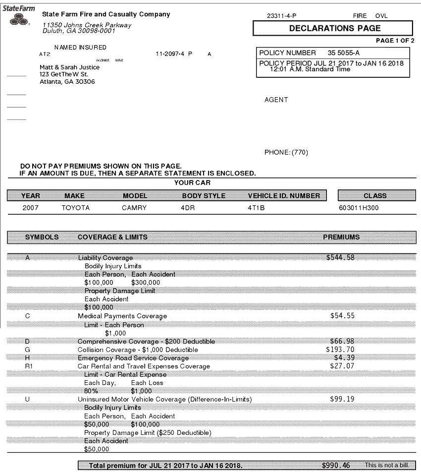 State-Farm-Declaration-Page