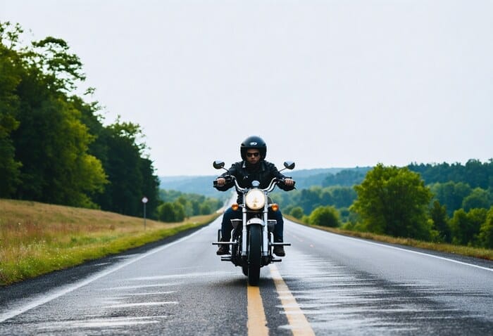 Motorcycle rider on Georgia highways